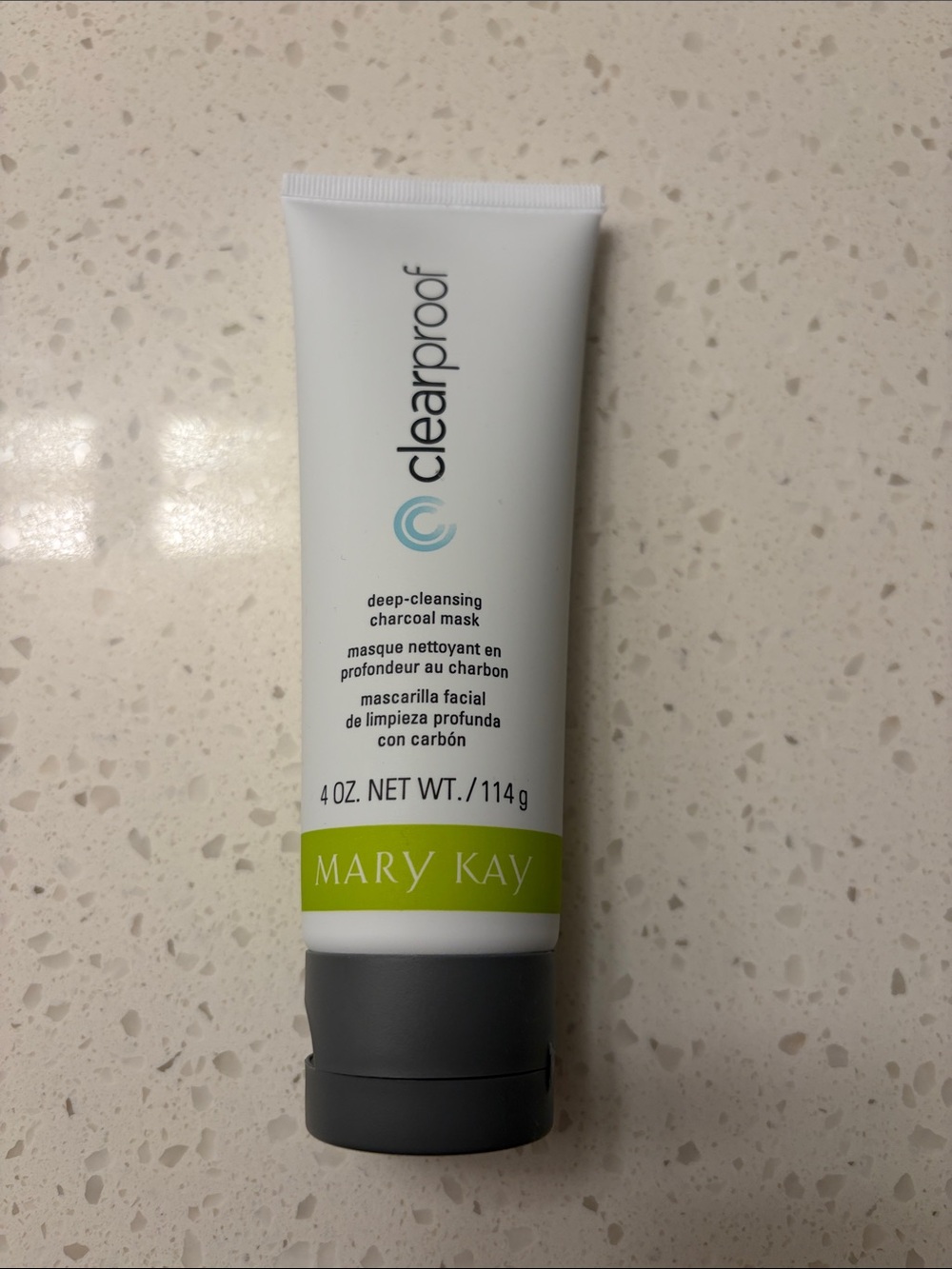 Mary Kay Clearproof Deep-Cleansing Charcoal Mask — White Tube with Green Accent